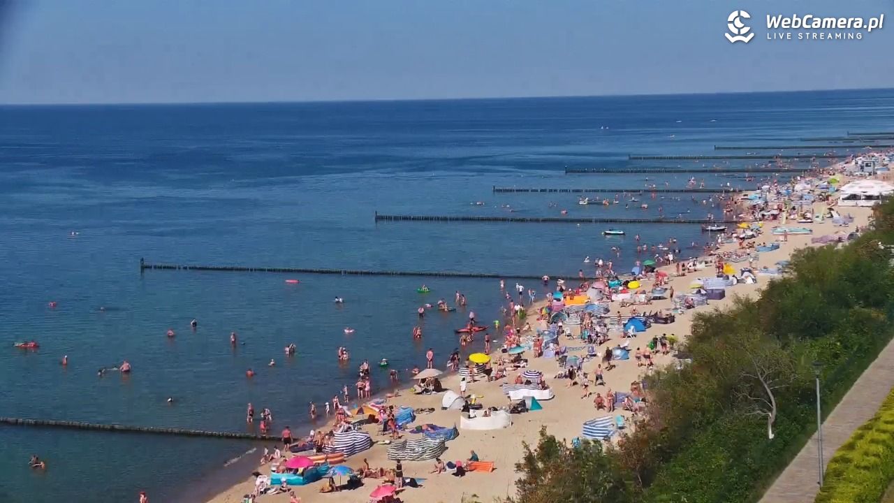 USTRONIE MORSKIE - widok na plażę - 30 lipiec 2026, 15:58