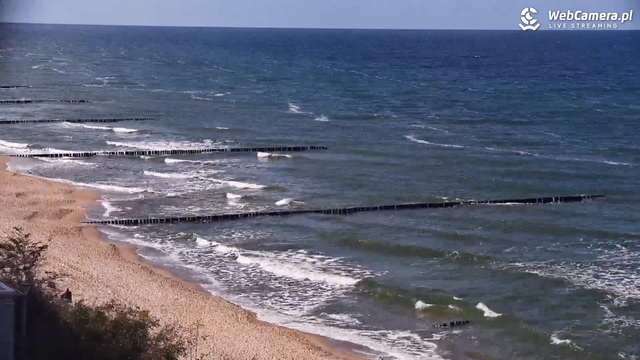 USTRONIE MORSKIE - widok na plażę - 18 wresień 2026, 13:58