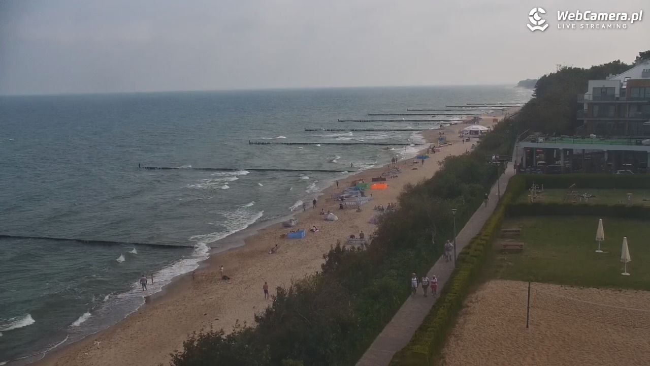 USTRONIE MORSKIE - widok na plażę - 31 lipiec 2026, 10:05