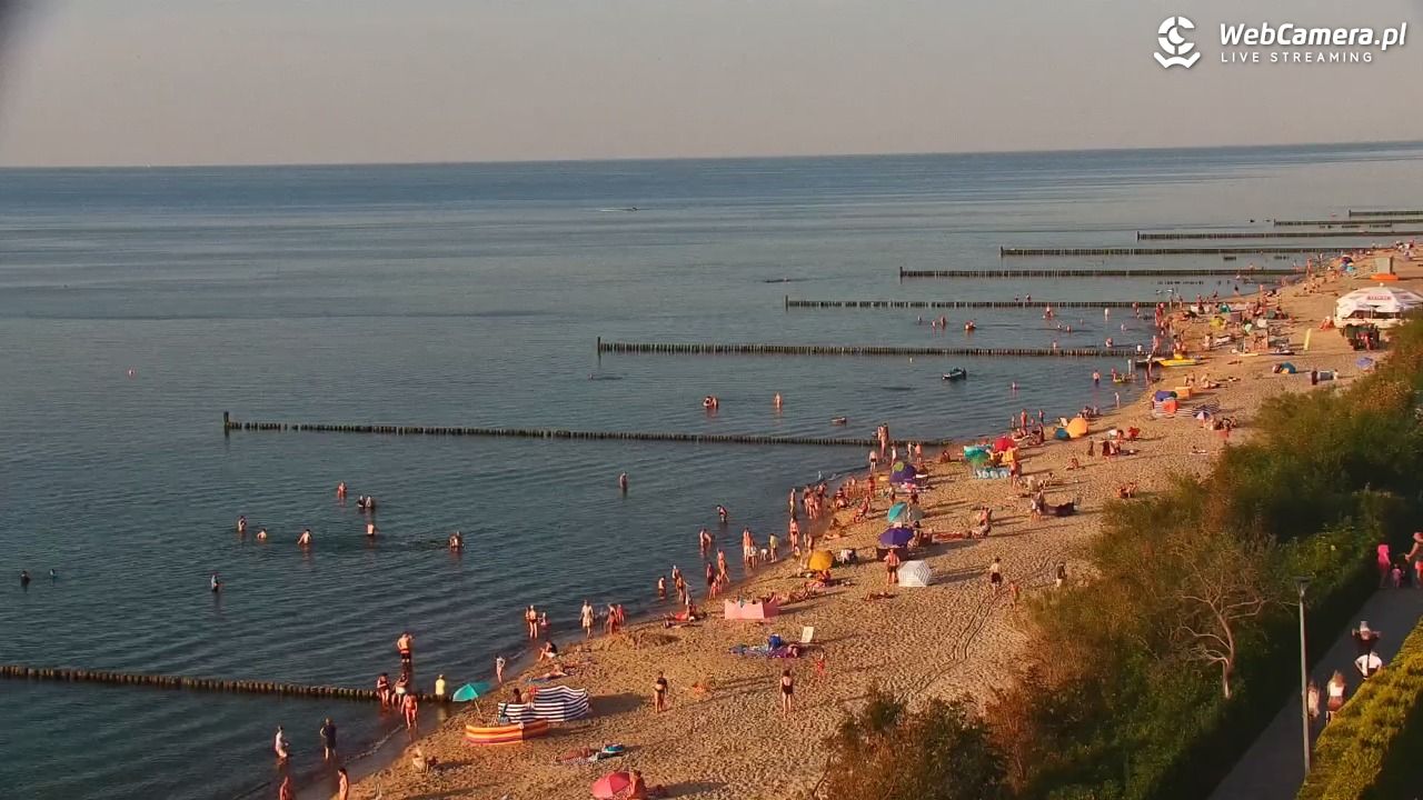 USTRONIE MORSKIE - widok na plażę - 30 lipiec 2026, 19:13
