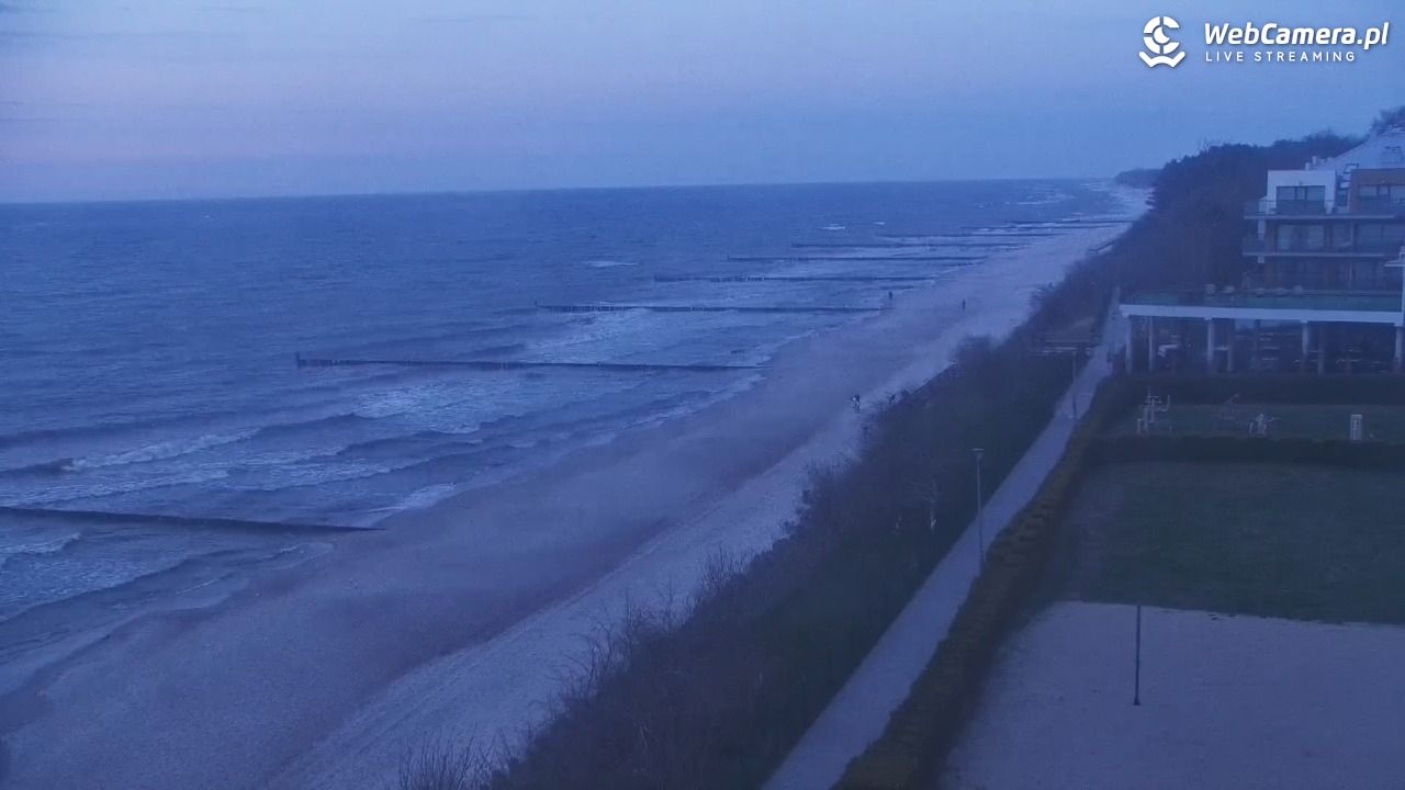USTRONIE MORSKIE - widok na plażę - 19 kwiecień 2026, 20:10