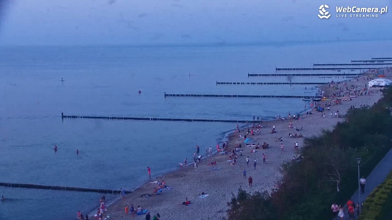 USTRONIE MORSKIE - widok na plażę - 30 lipiec 2026, 20:42