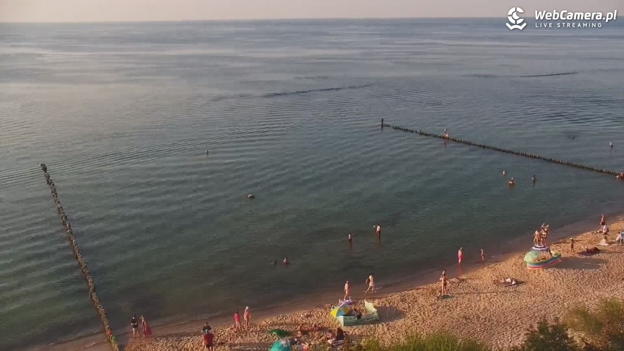 USTRONIE MORSKIE - widok na plażę - 30 lipiec 2026, 19:11