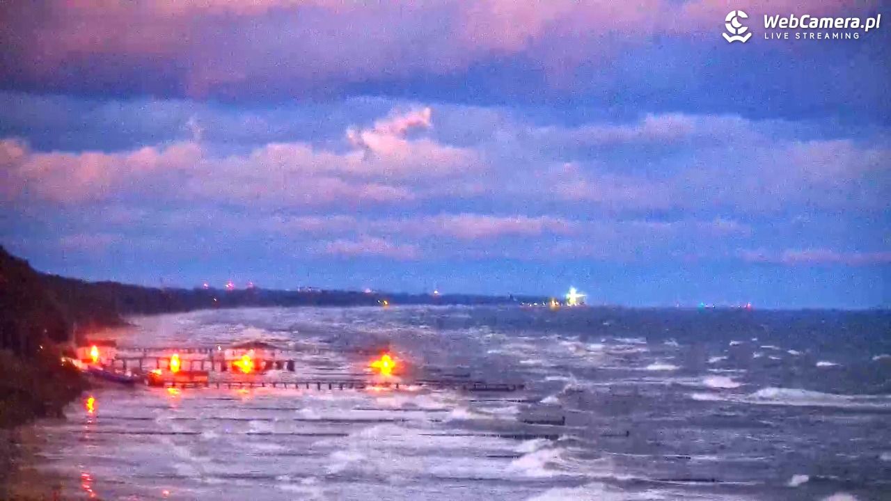 USTRONIE MORSKIE - widok na plażę - 18 październik 2025, 07:03