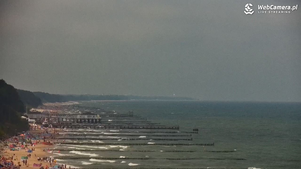 USTRONIE MORSKIE - widok na plażę - 31 lipiec 2026, 11:02