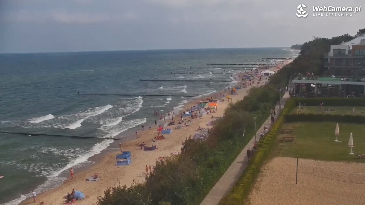 USTRONIE MORSKIE - widok na plażę - 31 lipiec 2026, 10:57