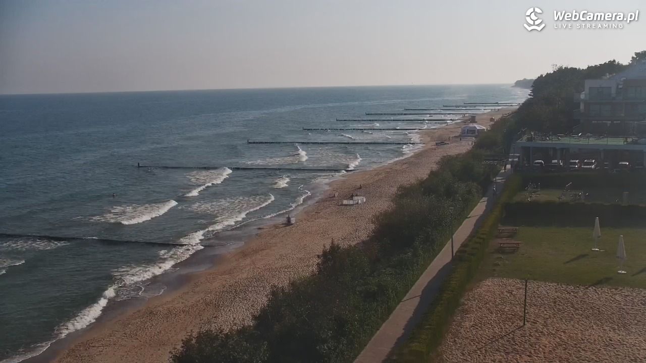 USTRONIE MORSKIE - widok na plażę - 31 lipiec 2026, 08:19