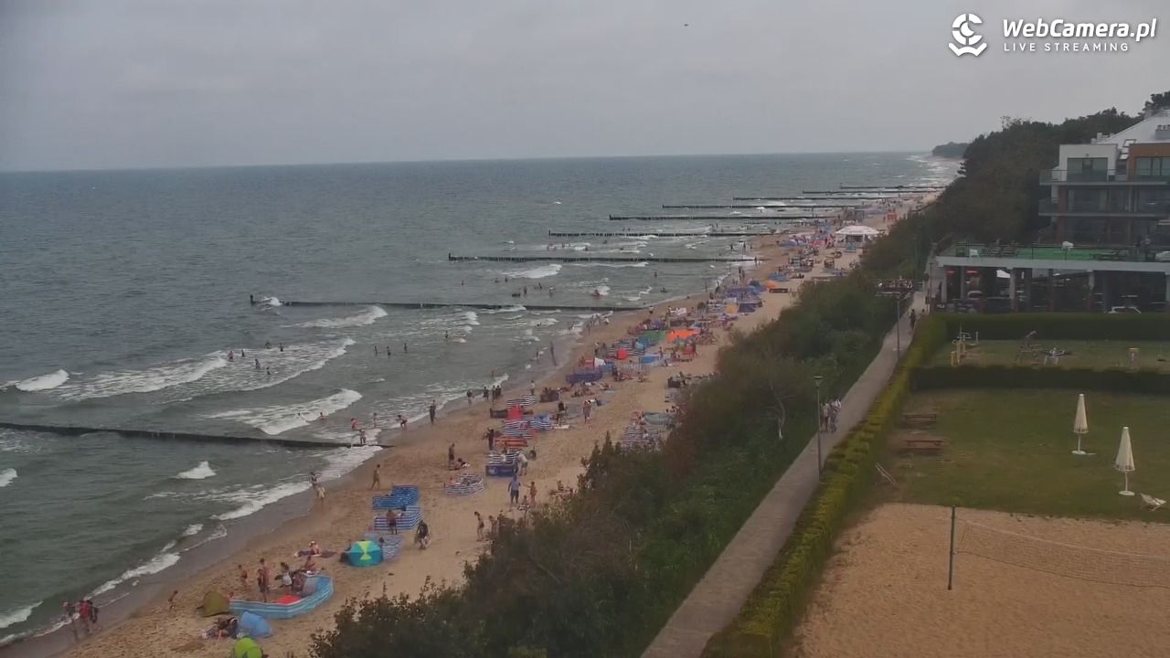 USTRONIE MORSKIE - widok na plażę - 31 lipiec 2026, 11:44