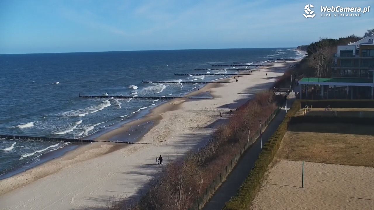 USTRONIE MORSKIE - widok na plażę - 01 marzec 2026, 11:15
