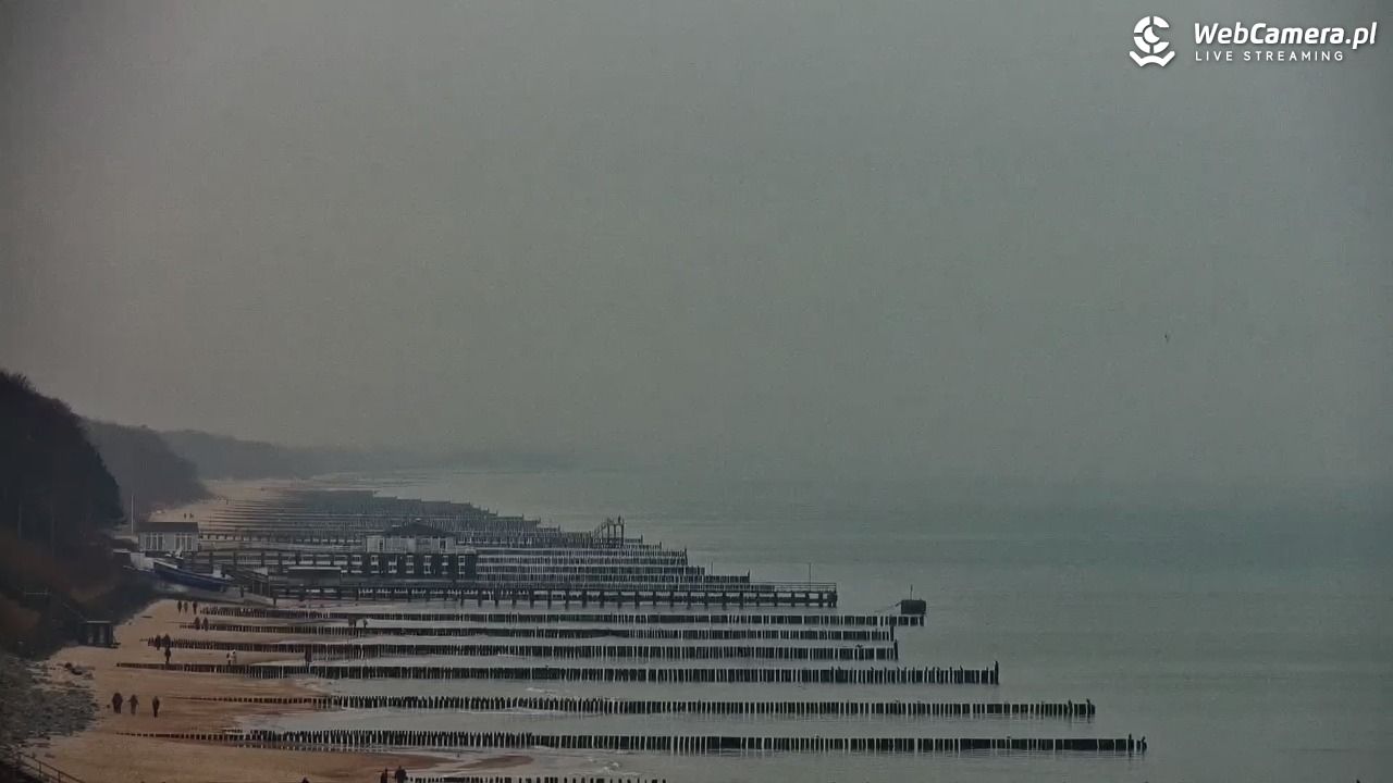 USTRONIE MORSKIE - widok na plażę - 17 styczeń 2026, 12:43