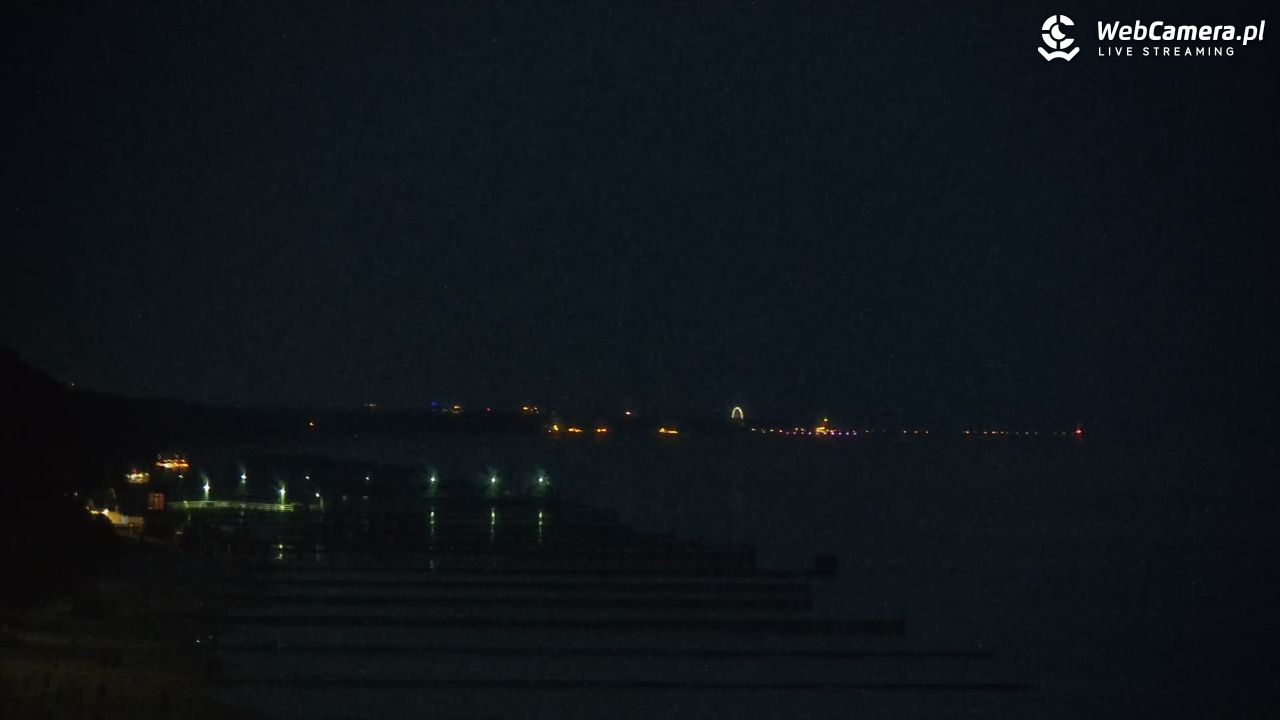 USTRONIE MORSKIE - widok na plażę - 30 lipiec 2026, 21:56