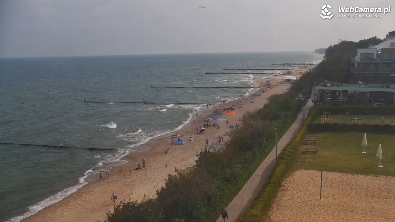 USTRONIE MORSKIE - widok na plażę - 31 lipiec 2026, 10:11