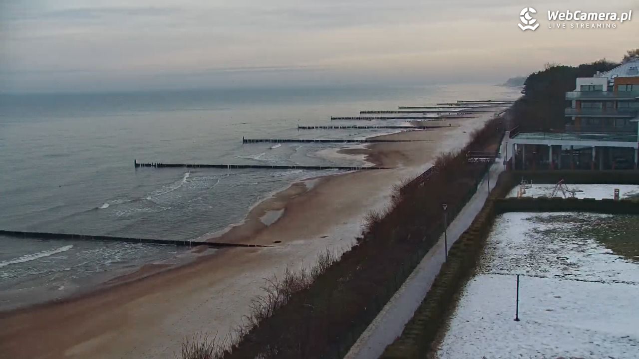 USTRONIE MORSKIE - widok na plażę - 15 styczeń 2026, 09:05