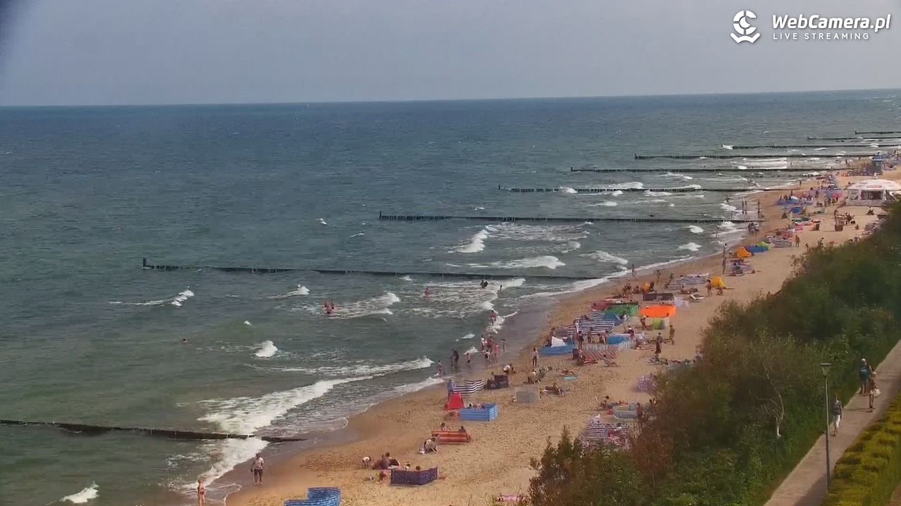 USTRONIE MORSKIE - widok na plażę - 31 lipiec 2026, 10:58