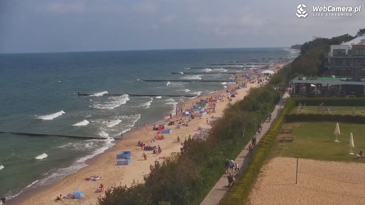 USTRONIE MORSKIE - widok na plażę - 31 lipiec 2026, 11:09