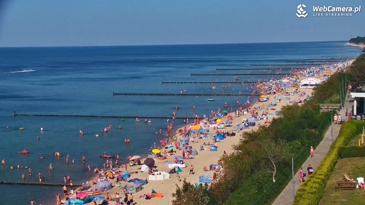 USTRONIE MORSKIE - widok na plażę - 30 lipiec 2026, 16:04