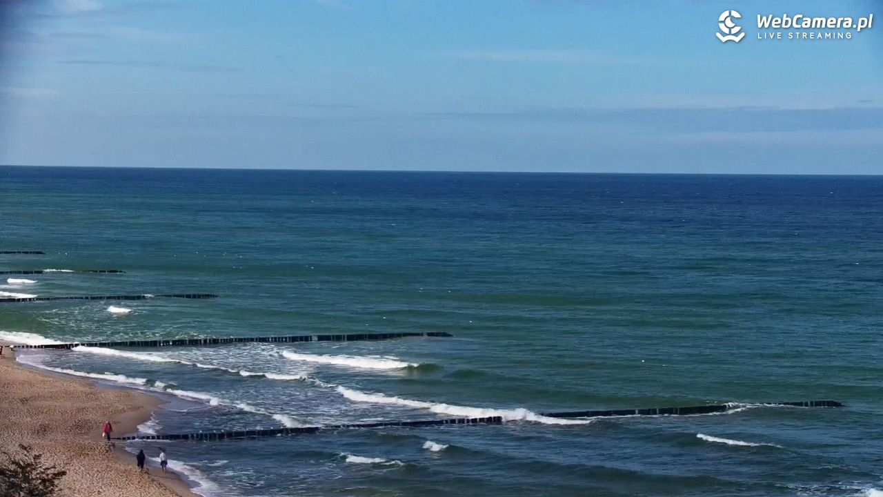 USTRONIE MORSKIE - widok na plażę - 19 wresień 2026, 12:24
