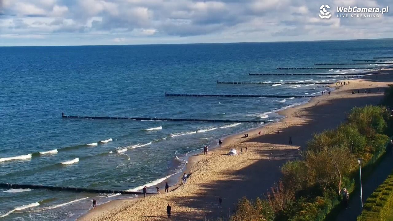 USTRONIE MORSKIE - widok na plażę - 15 październik 2025, 11:02