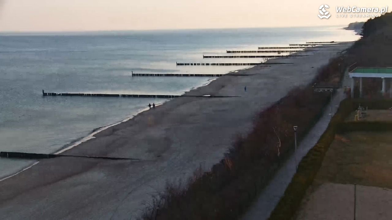 USTRONIE MORSKIE - widok na plażę - 28 luty 2026, 07:46