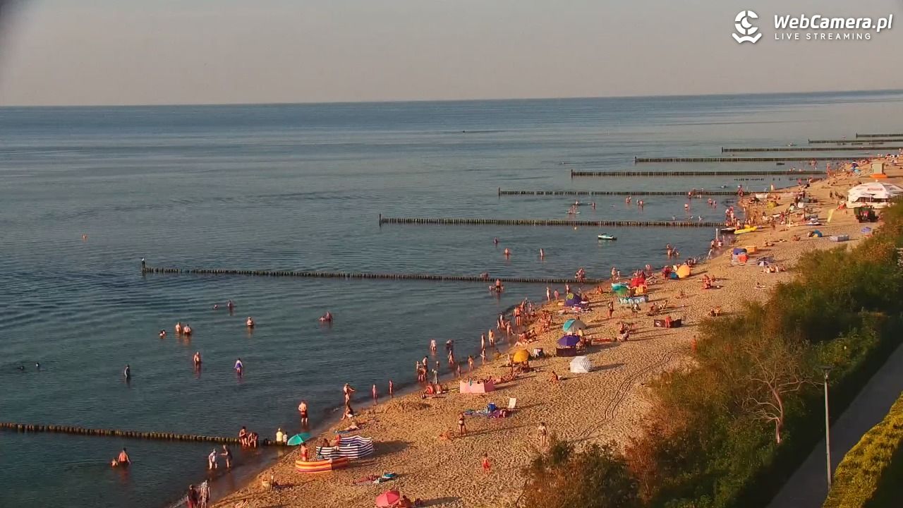 USTRONIE MORSKIE - widok na plażę - 30 lipiec 2026, 19:11