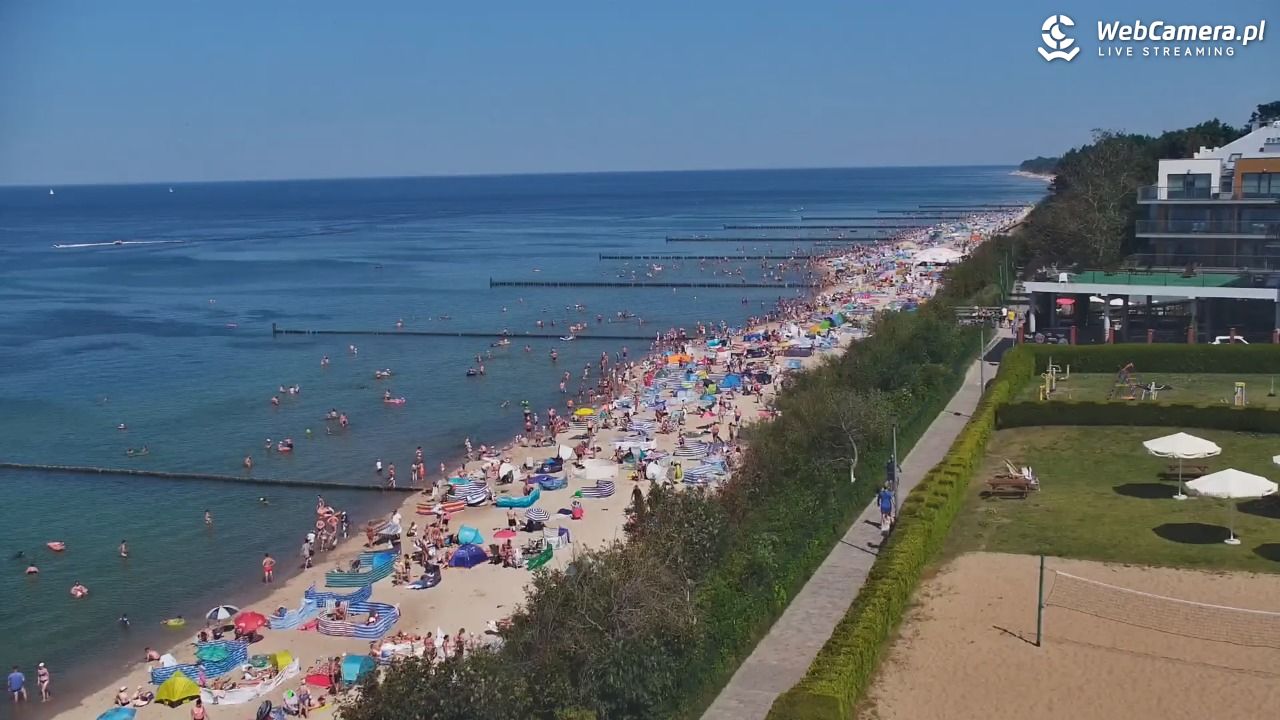USTRONIE MORSKIE - widok na plażę - 30 lipiec 2026, 14:06