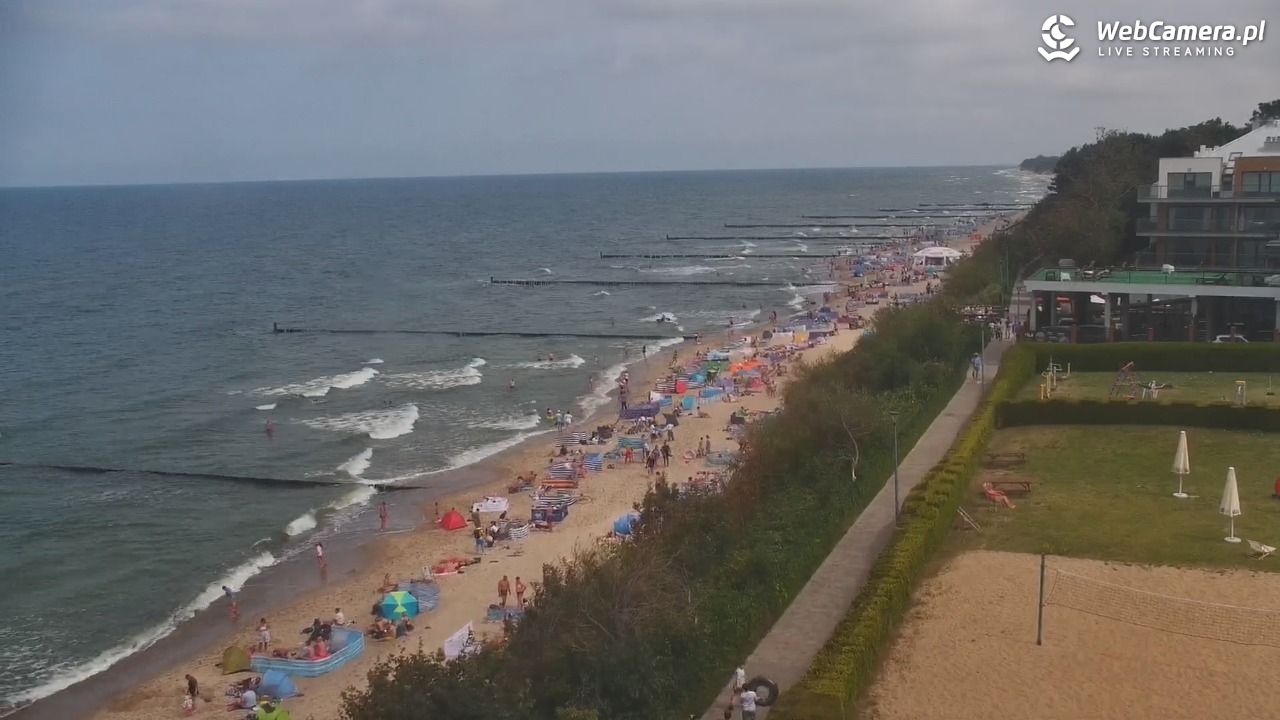 USTRONIE MORSKIE - widok na plażę - 31 lipiec 2026, 12:56