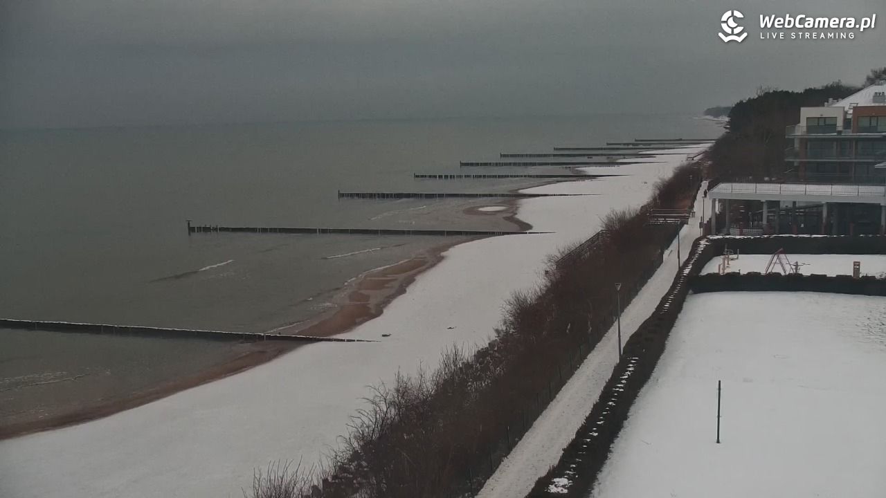 USTRONIE MORSKIE - widok na plażę - 13 styczeń 2026, 08:24