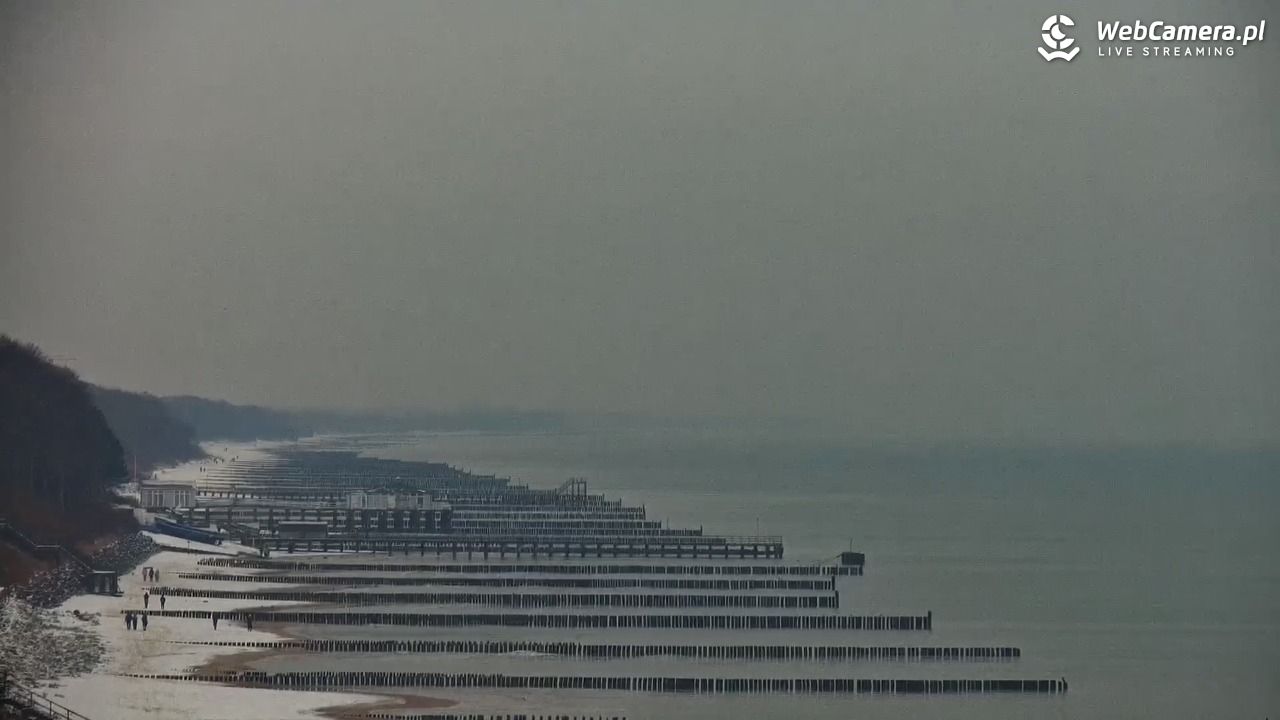 USTRONIE MORSKIE - widok na plażę - 13 styczeń 2026, 12:02