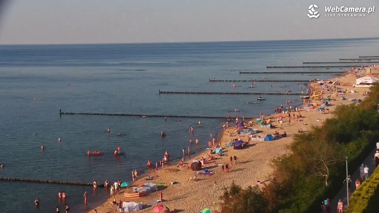 USTRONIE MORSKIE - widok na plażę - 30 lipiec 2026, 18:39