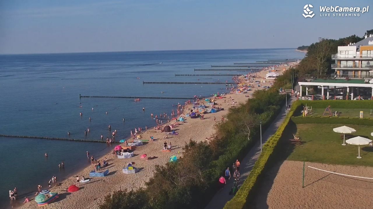 USTRONIE MORSKIE - widok na plażę - 30 lipiec 2026, 18:25