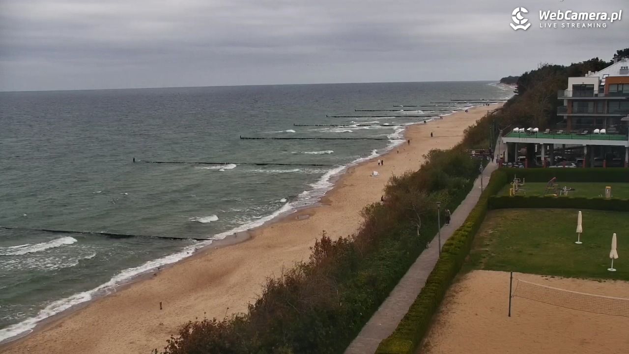 USTRONIE MORSKIE - widok na plażę - 14 wresień 2026, 14:15
