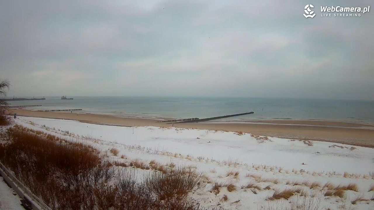 USTKA - widok na plażę - 16 styczeń 2026, 09:50