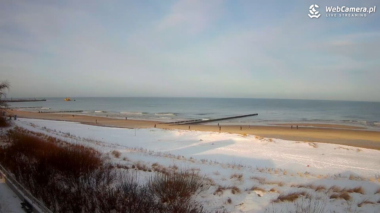 USTKA - widok na plażę - 15 styczeń 2026, 11:45