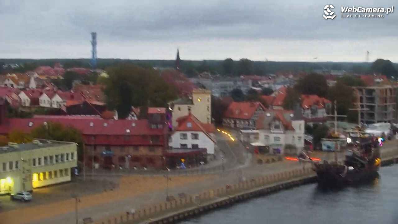 USTKA - widok z pylonu na plażę - 25 wresień 2026, 06:33