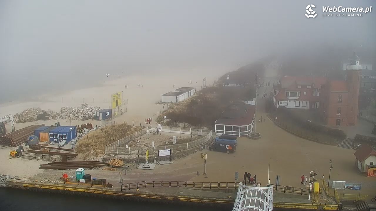 USTKA - widok z pylonu na plażę - 29 marzec 2026, 14:11