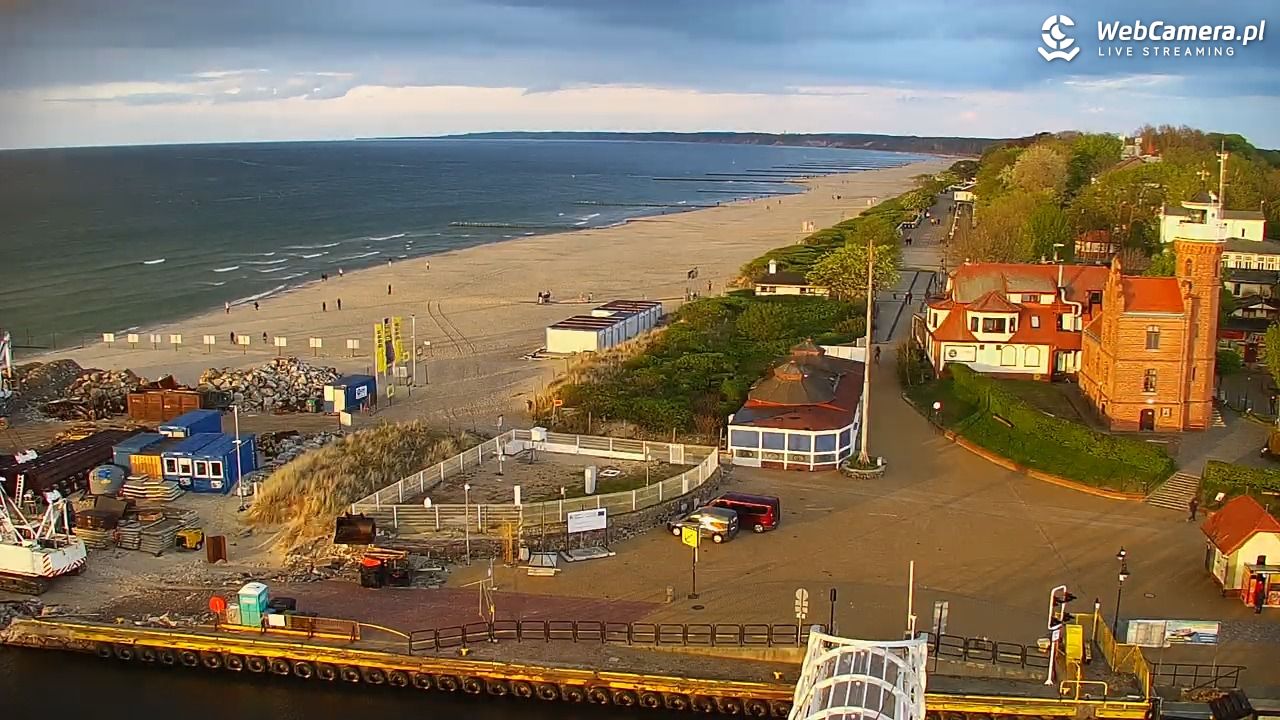 USTKA - widok z pylonu na plażę - 13 maj 2026, 20:06