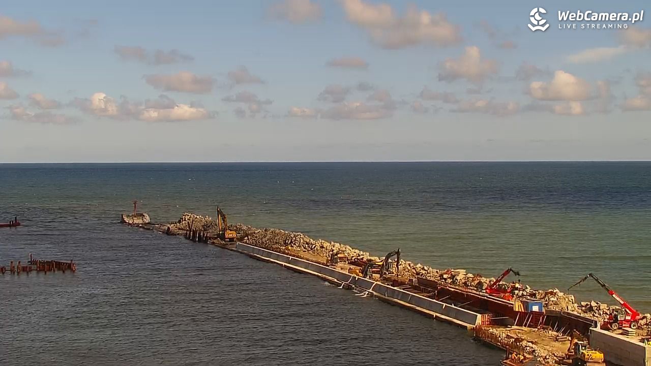 USTKA - widok z pylonu na plażę - 12 sierpień 2026, 10:40