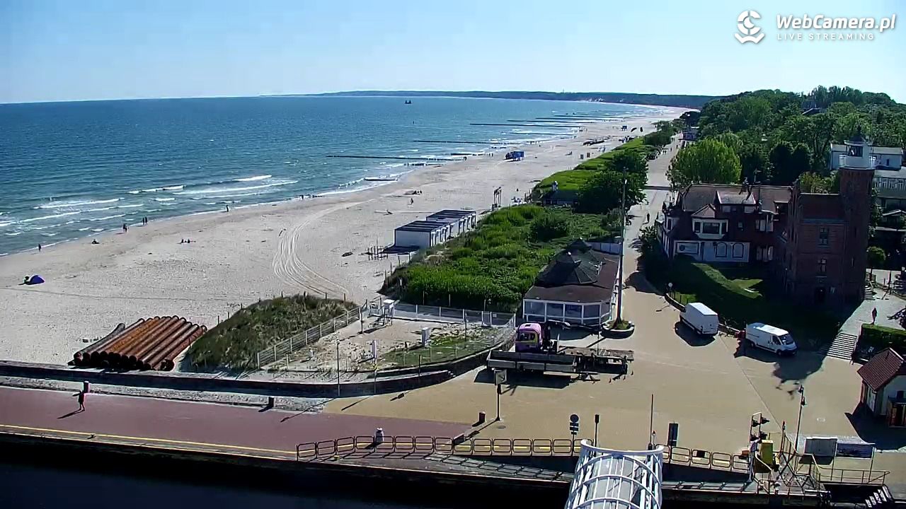USTKA - widok z pylonu na plażę - 14 czerwiec 2025, 09:08