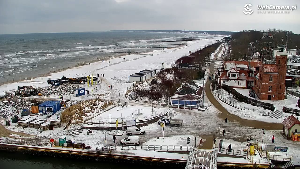 USTKA - widok z pylonu na plażę - 08 luty 2026, 10:43