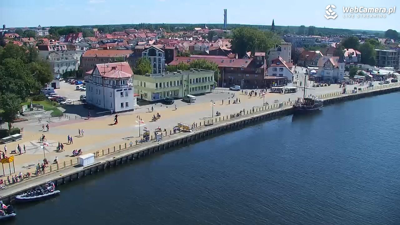 USTKA - widok z pylonu na plażę - 13 sierpień 2026, 13:20