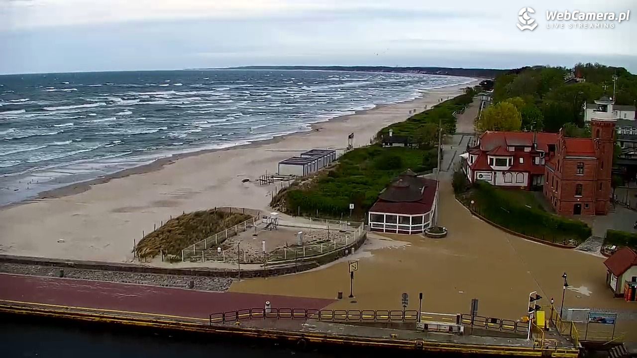USTKA - widok z pylonu na plażę - 16 maj 2025, 05:41
