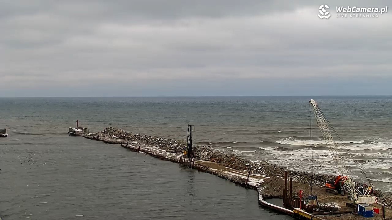 USTKA - widok z pylonu na plażę - 08 luty 2026, 15:03
