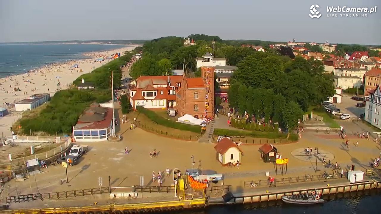 USTKA - widok z pylonu na plażę - 28 czerwiec 2026, 18:35