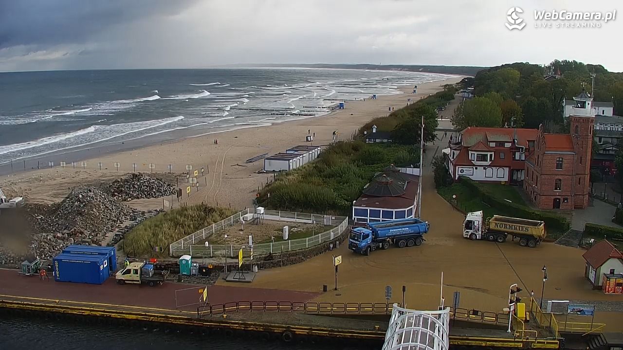 USTKA - widok z pylonu na plażę - 17 wresień 2025, 09:18