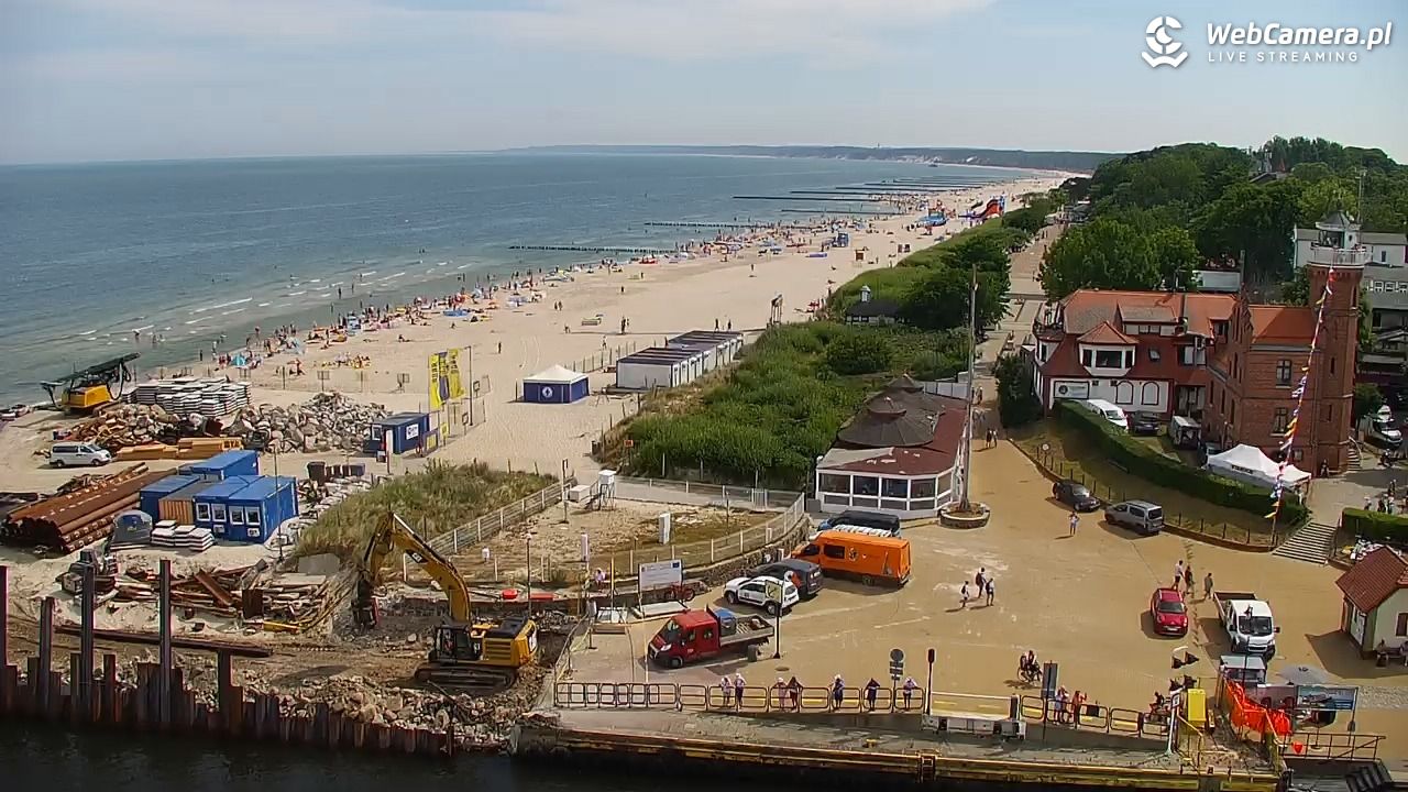 USTKA - widok z pylonu na plażę - 29 czerwiec 2026, 10:54