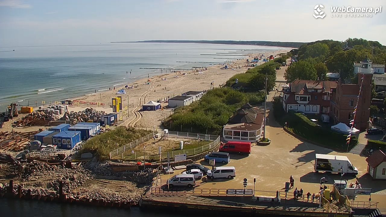 USTKA - widok z pylonu na plażę - 13 sierpień 2026, 09:42