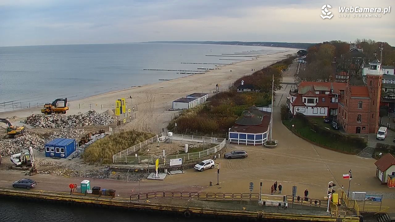USTKA - widok z pylonu na plażę - 05 listopad 2025, 09:46