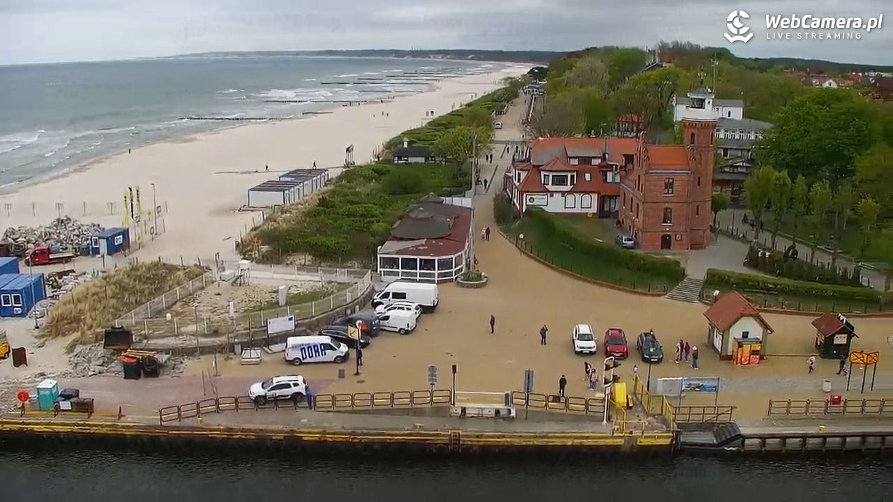 USTKA - widok z pylonu na plażę - 12 maj 2026, 11:48