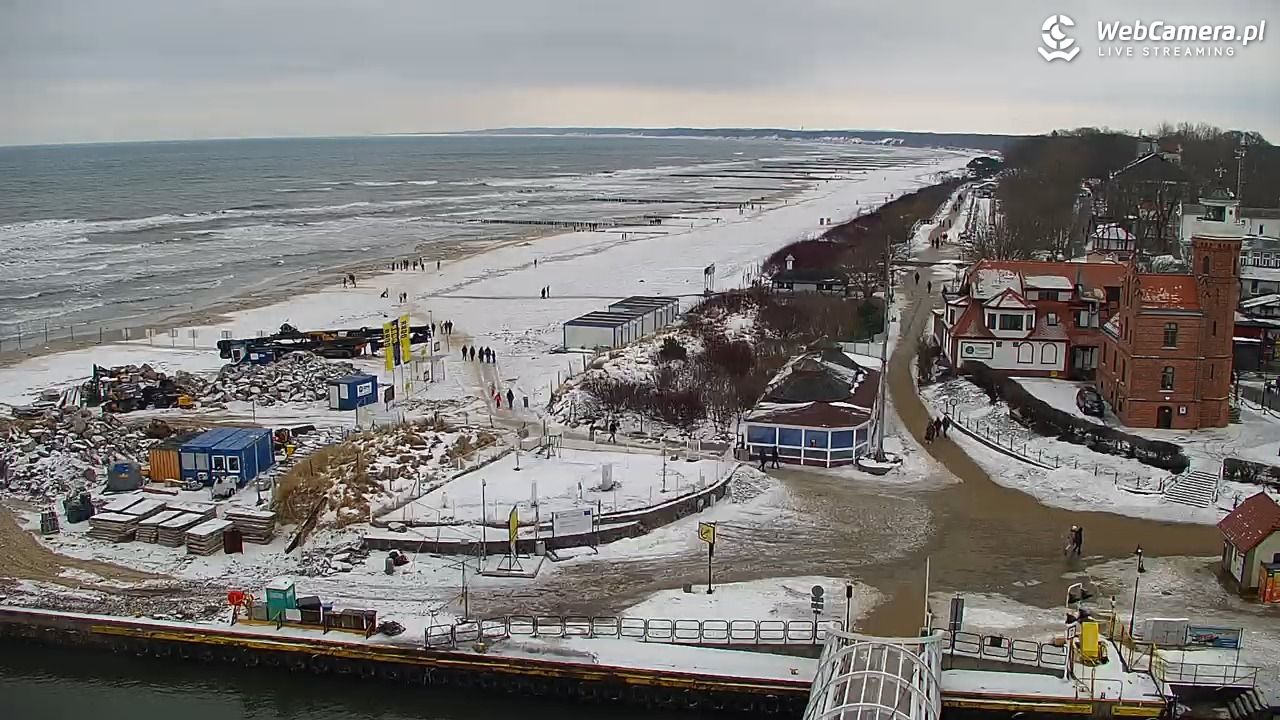USTKA - widok z pylonu na plażę - 08 luty 2026, 13:55