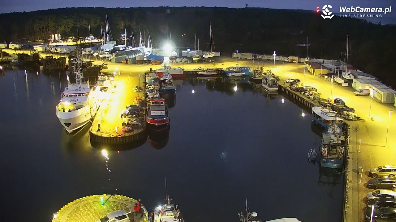 USTKA - widok z pylonu na plażę - 21 grudzień 2025, 07:29